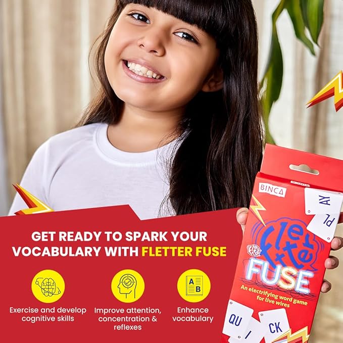 Card Game - Fletter Fuse, Fast-paced Word Game for All Ages, Fun for Family Game Night, Vocabulary Building, Gifts for Kids Ages 8, 9, & 10 Years-CubbioJoy