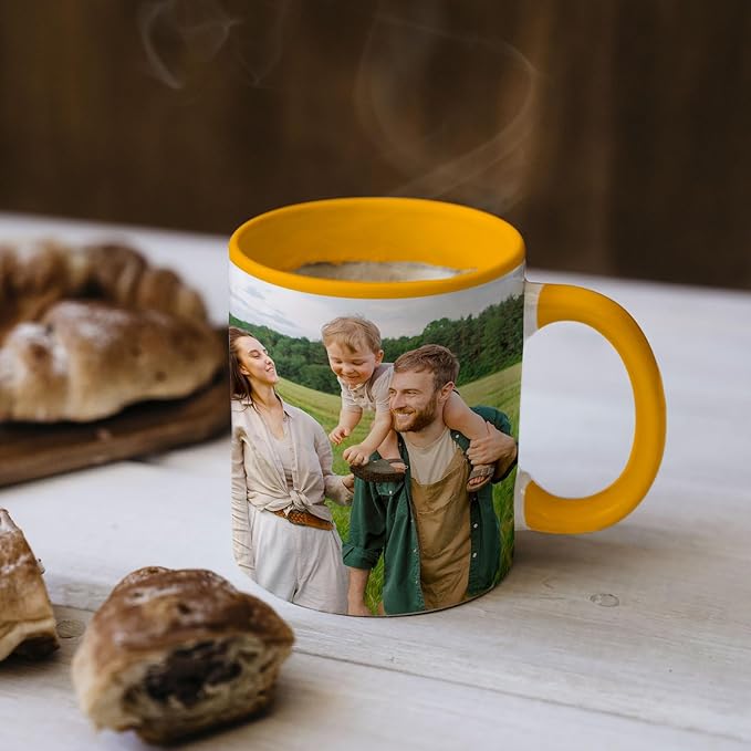 Custom Photo & Text Mug Add Personalized Text, Upload Your Image Personalized 11.5oz Mug Choose From Various Designs The Suitable Gift for Parents (C04 SIX PHPTO)-CubbioJoy