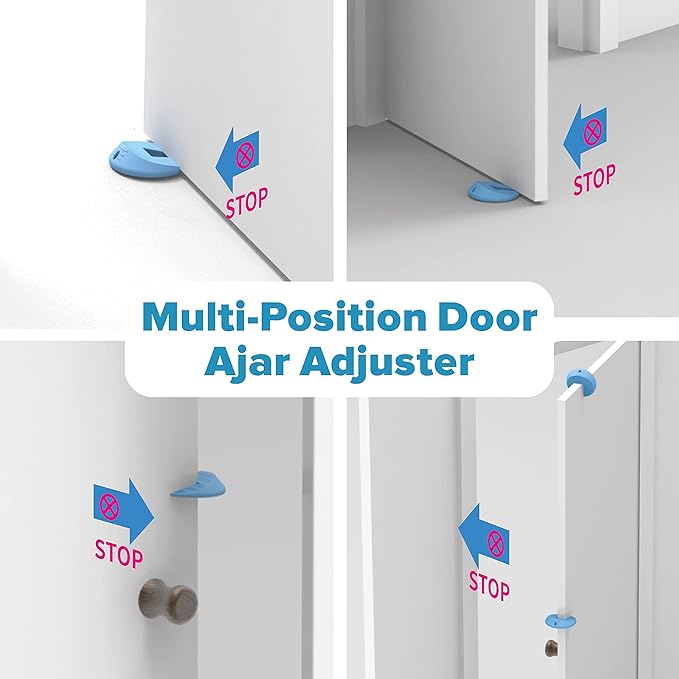 Door Pinch Guard and Stopper, Durable Silicone Finger Pinch Guard, Prevents Injuries, Slamming Doors, Kids Safety, 2 Packs Blue Upgraded-CubbioJoy