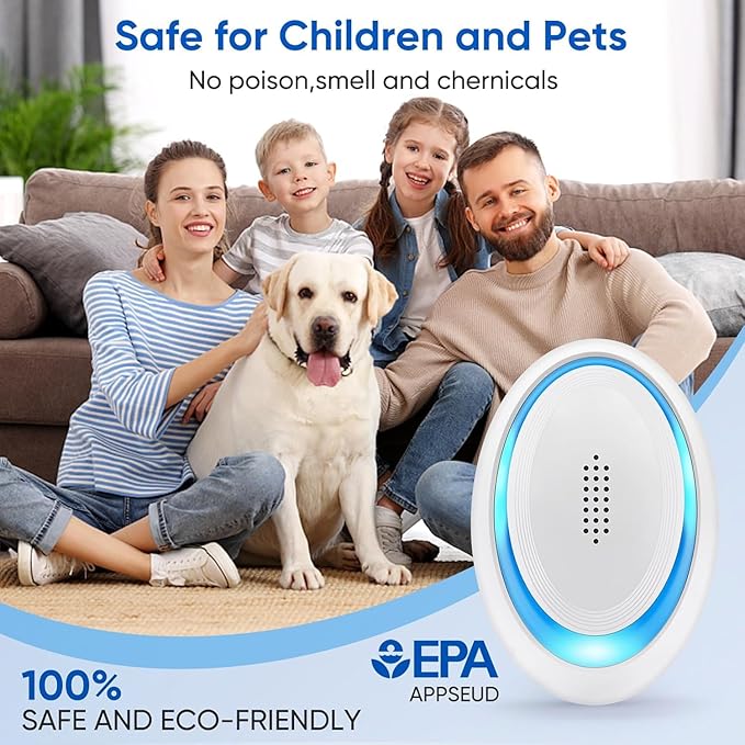 2025 Upgraded Spider Repellent Indoor, 6 Pack Ultrasonic Pest Repeller, Roach Repellent Plug, Roach Repellent Plug for Roach, Rodent, Mouse, Mosquito, Mice, Ant, Bugs Electronic Plug-in Pest Control-CubbioJoy