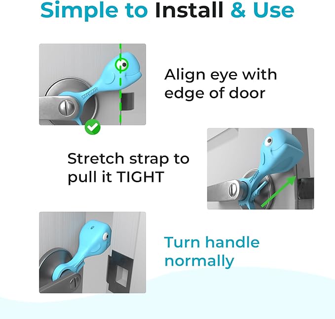 Baby Proofing Door Stopper, Door Pinch Guards Protect Child Fingers & PET Tails. Baby Safety Finger Protectors Prevent Pinch Injuries – Kids and Adults Love Whale Pinch Guard (Blue)-CubbioJoy
