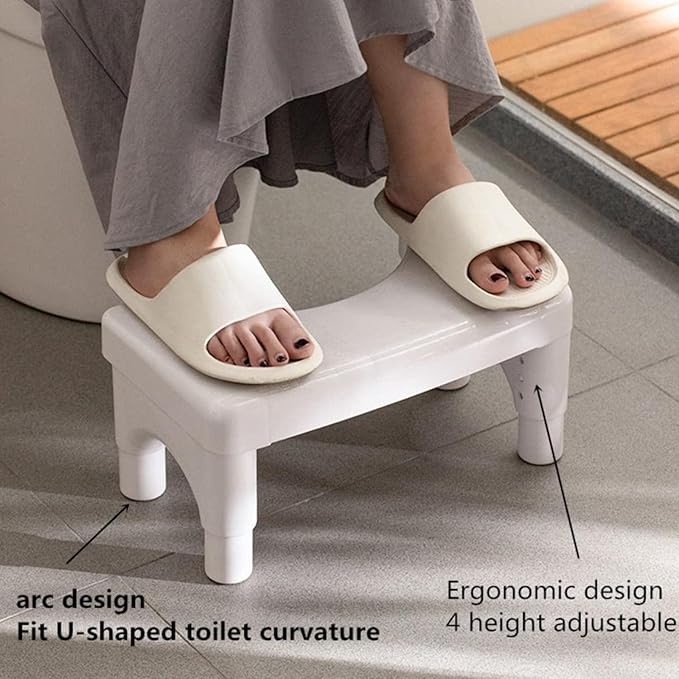 Adjustable Height Toilet Stool, Removable Toilet Step, Attachable Potty Stool, Portable Squat Stool, Bathroom Non-Slip Toilet Auxiliary Step Stool - Family Health Gift (2)-CubbioJoy