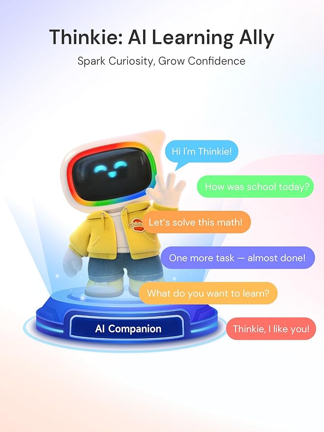 AI Kids Tablet with Scanner - 50000+ Content AI Tutor Learning Tablet with ELA, Math, ABC, Word, Read, Phonics, STEM for Homeschooler Educational Study for PreK - G6 (TalPad T100 with Keyboard)-CubbioJoy