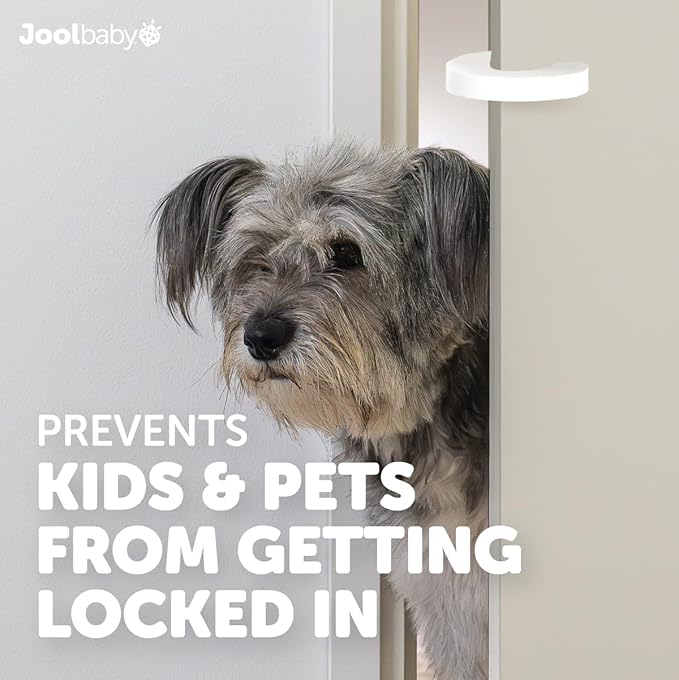 Jool Baby Door Pinch Guards (6 Pack) – Slam Preventer – Babyproof Doors to Avoid Pinched Fingers & Door Slamming, Keep Pets from Getting Locked in-CubbioJoy