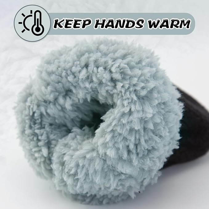 BAVST Baby Toddler Winter Mittens Girls Warm Fleece Lined Gloves Kids Sherpa Lined Mittens for Boys-CubbioJoy