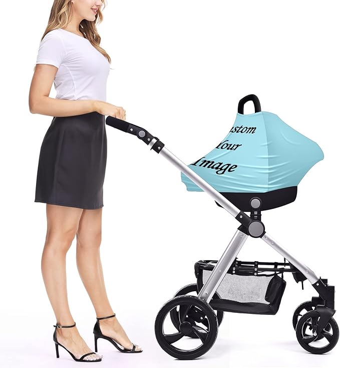 Baby Car Seat Stroller Cover Nursing Cover New Mom Breastfeeding Scarf Soft Stretchy Infant Carrier Cover Car Canopy Coverage-CubbioJoy