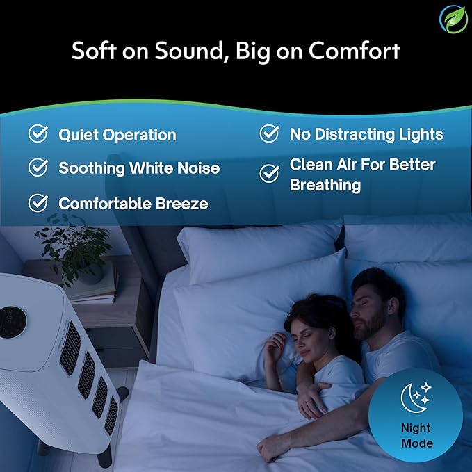 Air Oasis iAdapt 2.0 H13 HEPA Filter Air Purifier | Reduces Up To 99% of Viruses, Mold, Dust, Smoke, Pollen & Odors | Whisper Quiet Operation |WiFi Compatible | 5,474 Sq Ft of Clean Air-CubbioJoy