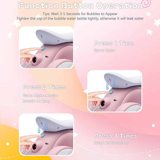 6V Electric Baby Balance Bike for 1 Year Old Boys Girls Ride on Toys 12-48 Months Toddler Balance Bike, 4 Wheels Kids First Bike with Remote Control First Birthday Gifts- Pink-CubbioJoy