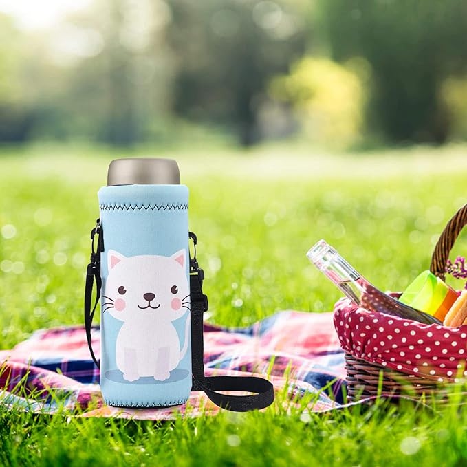 AUPET Water Bottle Bag Carrier,24oz/32oz Insulated Neoprene bottle Sling Holder Case Pouch Cover for 1000ML/750ML Bottles with Shoulder Strap for walking-CubbioJoy