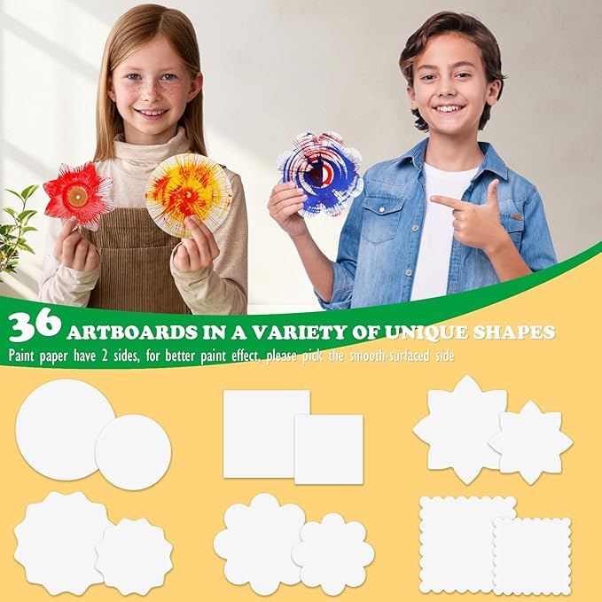 Arts and Crafts for Kids Ages 4-8,Paint Spin Art Machine Kit,Art Craft Set for 6-9 Year Old,Cool Painting Spinner Toys Kits Set,Art Supplies Birthday Gifts for Boy Girl Ages 6 7 8 9 10 11 12 Green-CubbioJoy