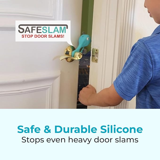 Baby Proofing Door Stopper, Door Pinch Guards Protect Child Fingers & PET Tails. Baby Safety Finger Protectors Prevent Pinch Injuries – Kids and Adults Love Whale Pinch Guard (Blue Pack of 2)-CubbioJoy