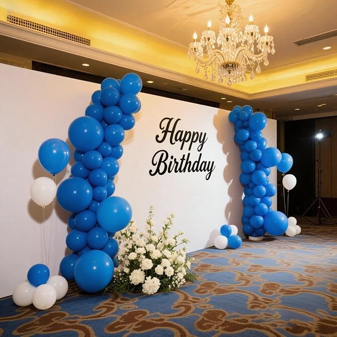 140pcs Dark Blue Round Balloons Different Sizes 18 12 10 5 Inch Latex Balloons for Arch Decoration Party Balloon Kit for Graduation Birthday Party Wedding Balloon Baby Shower Decoration-CubbioJoy