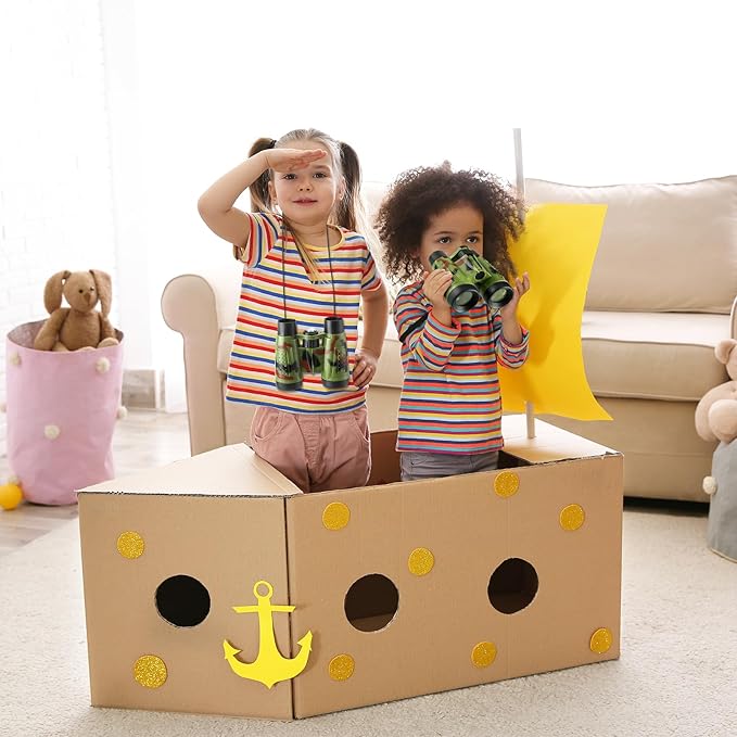 Deekin 16 Toy Binoculars for Kids with Neck String Learning Novelty Binocular Bulk Jungle Safari Hunting Party Favor for Explorer Gifts Bird Watching Camping Hunting, 4.3 x 4.1 Inch(Camouflage)-CubbioJoy