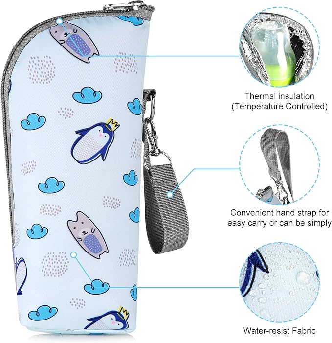 Accmor Baby Bottle Cooler Tote Bags, Insulated Breastmilk Cooler Bag, Nursing Bottle Cooler Warmer Bag for Nursing Mom Daycare Travel-CubbioJoy