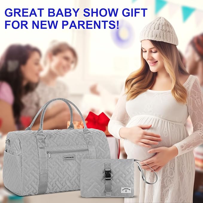 Diaper Bag Tote: Mommy Bag, Baby Bag for Boy and Girl, Mom Hospital Bag, Twins or 2 Kids Diapers Bag-CubbioJoy