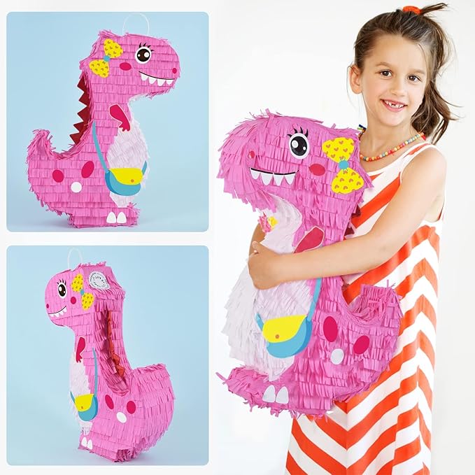 Dinosaur Pinata - Dinosaur Birthday Party Supplies for Girls Kids Dino Themed Party Pinata Bundle Set Perfect Party Game Activity Decoration-CubbioJoy