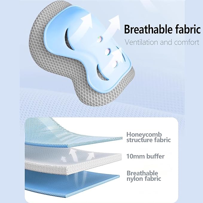 Kids Bike Helmet with Knee Elbow Wrist Pads Guards,Pink,for Ages 2-3-5-8-14,Sports Bicycle,Skate Scooter,Rollerblading with Unicorn Sticker-CubbioJoy