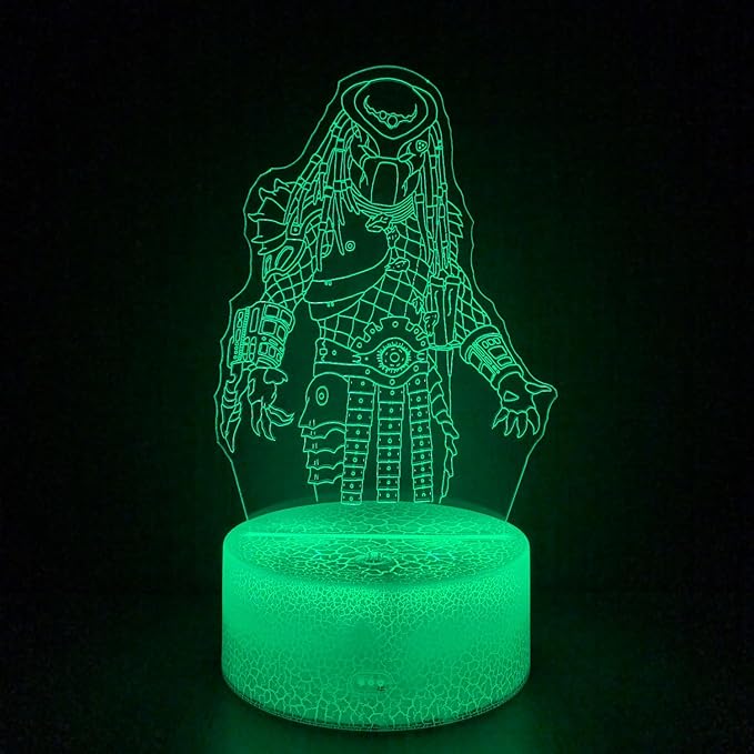 3D Alien Night Light, Horror Monster Illusion Table Lamp with 16 Colors Remote Control Touch Lamp LED USB Night Light Desk Lamps Room Decorations Home D¨¦cor-CubbioJoy