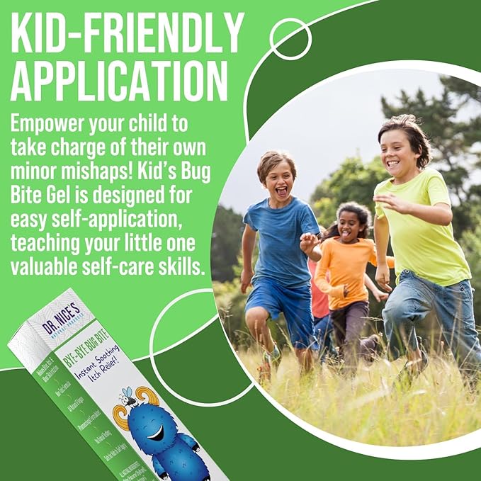 Dr. Nice’s Bye-Bye Bug Bite - Soothing Bug and Mosquito Bite Itch | All Natural | Kid Friendly Self Application | Hydrogel for Bites, Irritation, Skin Discomfort | Soothe Refresh Calm Cool (30 ML)-CubbioJoy