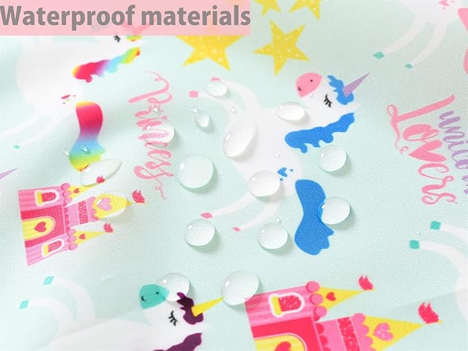 5 Pack Long Sleeve Bib,Baby Toddler Waterproof Sleeved Bib for 6-30 Months Reusable with Catch-all Pocket-CubbioJoy