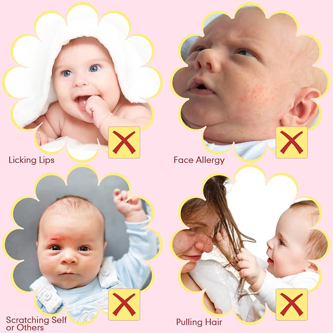 6 Pairs Newborn Baby Mittens No Scratch Gloves Infant Toddler Anti Scratch Essentials Unisex Cotton for 3-9 Months Girls Boys(Pink Series, Cute)-CubbioJoy