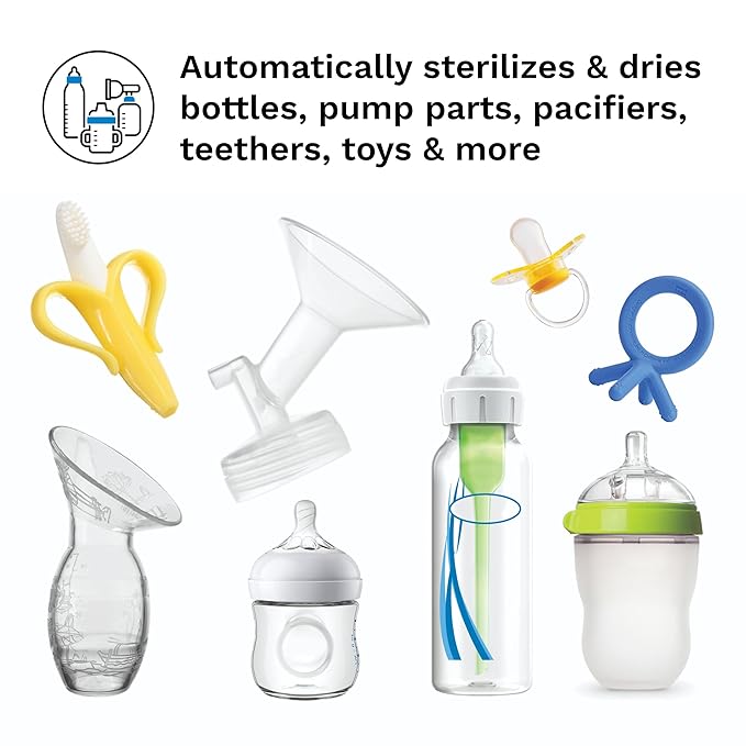Baby Brezza Baby Bottle Sterilizer and Dryer Machine – Electric Steam Sterilization - Universal Fit - Pacifiers, Glass, Plastic, and Newborn Feeding Bottles-CubbioJoy