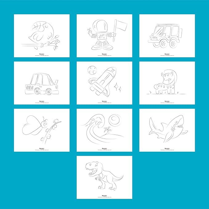 Discovery™ Glow Tracing Light-Up Art Tablet – Includes 10 Templates, 10 Blank Sheets, 6 Washable Markers| Writing Drawing Tablet for Kids| Craft Kit for Boys Girls| Doodle Board Drawing Pad Toy Gift-CubbioJoy