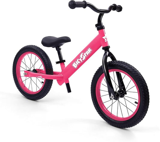 14 Inch Balance Bike for Kids 3-7 Year Old, Kids Bike with No Pedals, Air Rubber Tires, Adjustable Height, Pedalless Kids Bicycle for Boys, Girls-CubbioJoy