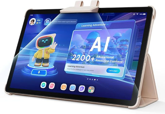 AI Kids Tablet with Scanner - 50000+ Content AI Tutor Learning Tablet with ELA, Math, ABC, Word, Read, Phonics, STEM for Homeschooler Educational Study for PreK - G6 (TalPad T100, Standard)-CubbioJoy
