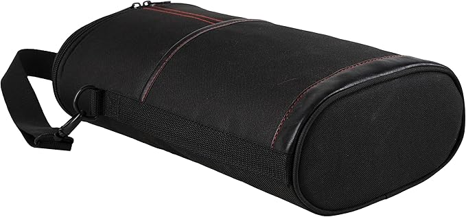 ALLCAMP 2 Bottle Wine Tote Carrier - Insulated Portable Padded Canvas Wine Bag for Travel, BYOB Restaurant, Wine Tasting, Party, Great Christmas Day Gift for Wine Lover，Black-CubbioJoy