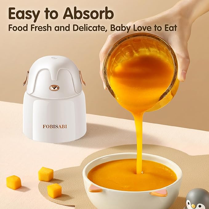 Baby Food Maker - Processor & Blender for Fresh Meals, Fruits, Veggies, Meat & Puree (White)-CubbioJoy