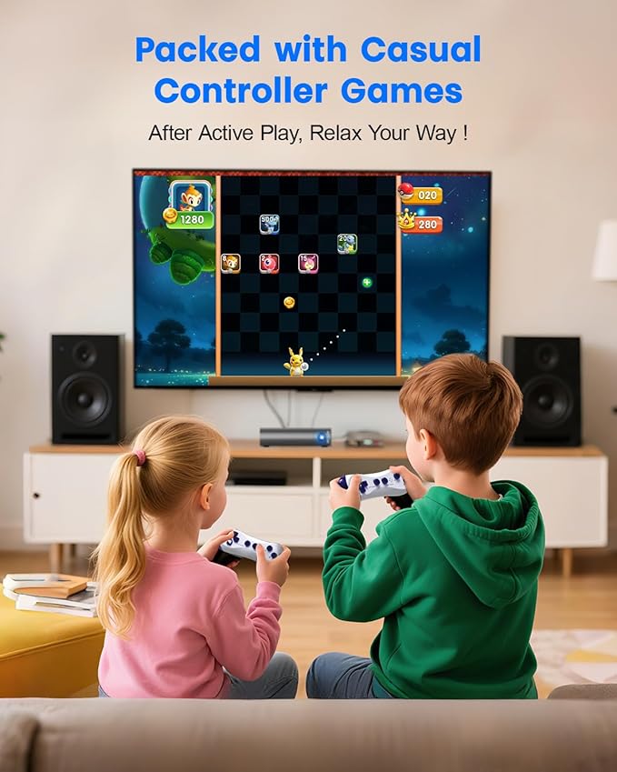 AR Motion Gaming Console for Kids & Families - Plug & Play Video Game System for Indoor Physical Play & Interactive Family Fun. Great for Gifts, Game Nights, Parties, Playtime and Playdates-CubbioJoy