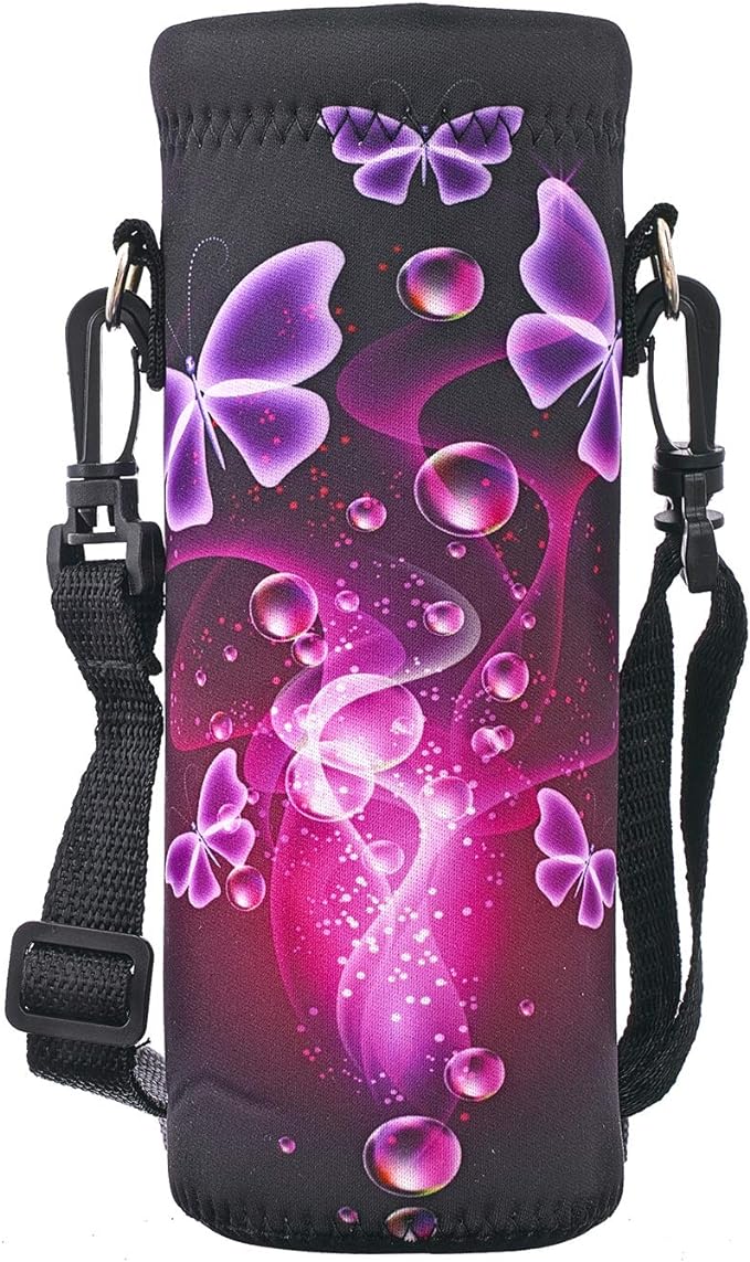 AUPET Water Bottle Bag Carrier,24oz/32oz Insulated Neoprene bottle Sling Holder Case Pouch Cover for 1000ML/750ML Bottles with Shoulder Strap for walking-CubbioJoy