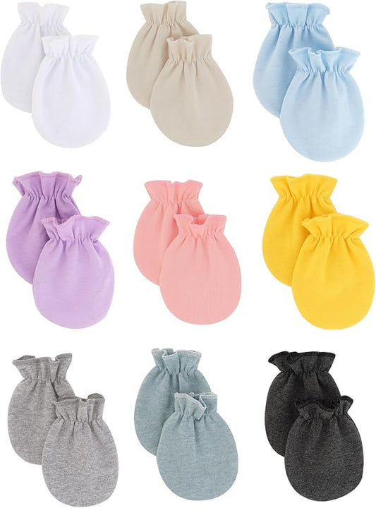 Cute Baby Mittens Newborn, No Scratch Baby Boy Mittens, Baby Girl Hat Gloves for Toddlers, Infant, Newborn-CubbioJoy