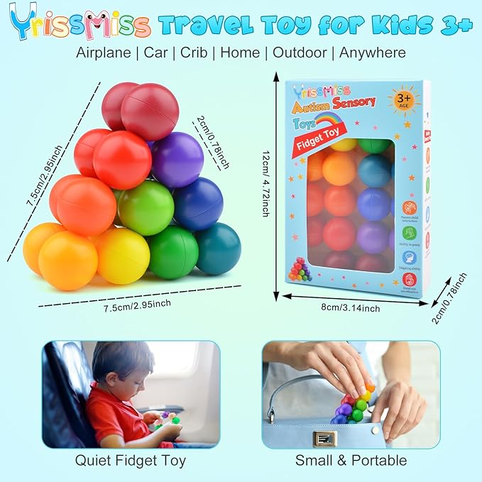4PCS Autism Sensory Toys for Autistic Children, Quiet Fidget Toys for Adults & Kids, Stocking Stuffers for Boys Ages 3-5-CubbioJoy