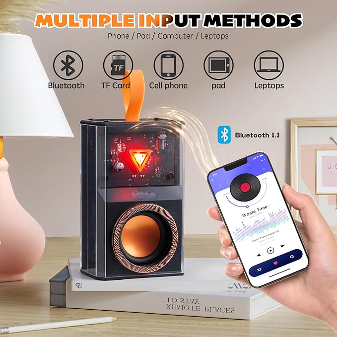 Karaoke Machine for Kids & Adults, Portable Bluetooth Mini Karaoke Speaker with 2 Wireless Microphone and Lights, Birthday Gifts for Girls & Boys, Toys for Girls, Family Home Party (Black)-CubbioJoy