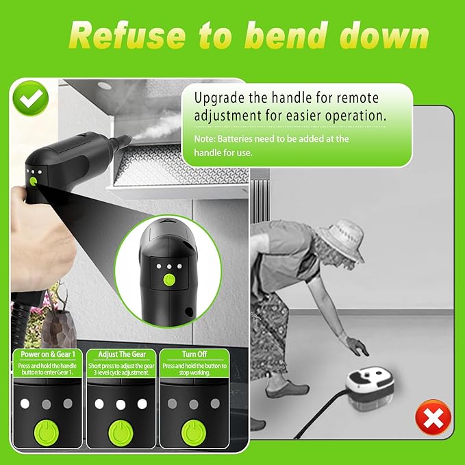 2500W Handheld Steam Cleaner,Portable Car Steamer For Auto Detailing,High-Temperature and Pressure Steam Cleaner For Home, Steam Cleaning Machine for Furniture,Kitchen,Grout,Floor,Tile (09-Green)-CubbioJoy