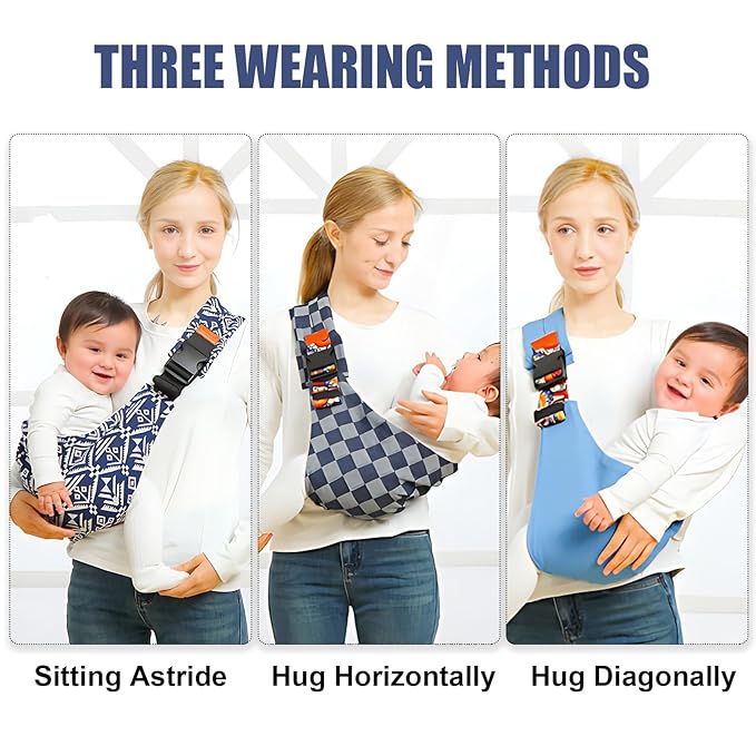Baby Sling Carrier,Baby Sling,Toddler Carrier,Adjustable and Non-Slip Hip Seat Carriers Carrying 10-30 lbs(Rainbow)-CubbioJoy