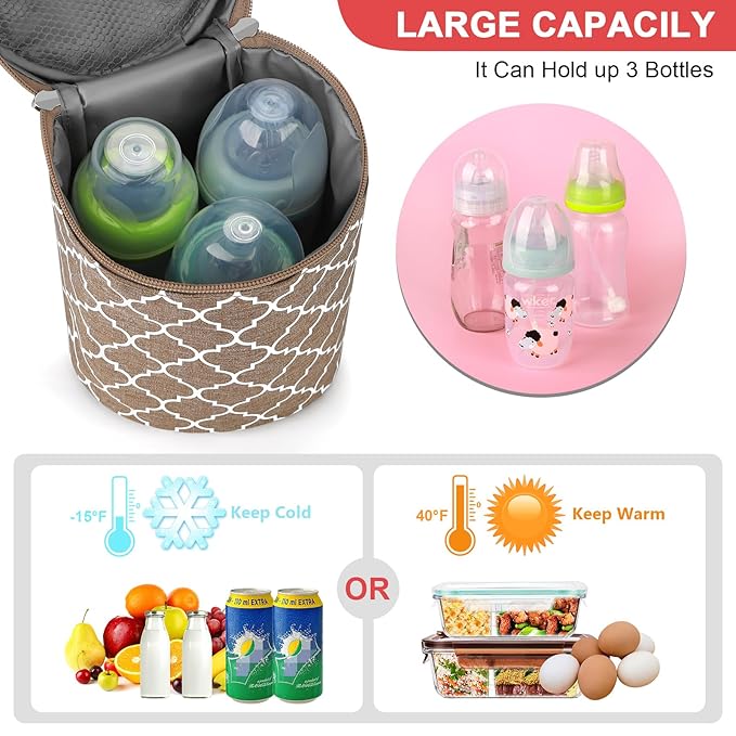 Accmor Breastmilk Cooler Bag, Insulated Baby Bottle Cooler Tote Bags for Nursing Mom Daycare-CubbioJoy
