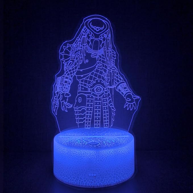 3D Alien Night Light, Horror Monster Illusion Table Lamp with 16 Colors Remote Control Touch Lamp LED USB Night Light Desk Lamps Room Decorations Home D¨¦cor-CubbioJoy