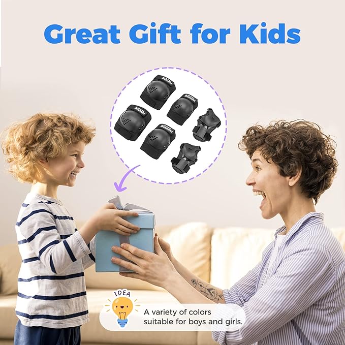 BOSONER Kids/Youth Knee Pad Elbow Pads for Roller Skates Cycling BMX Bike Skateboard Inline Rollerblading, Skating Skatings Scooter Riding Sports-CubbioJoy