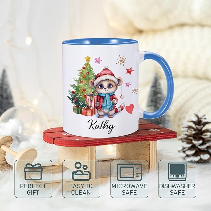 Custom Christmas Coffee Mug Personalized Hot Chocolate Mug for Kids Customized Hot Cocoa Cups with Name 11oz Ceramic Santa Mugs Winter Holiday Xmas Mugs Christmas Gifts for Family Kids Xmas Decor-CubbioJoy
