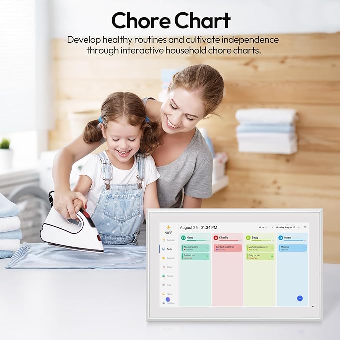 BOCT 21.5'' Digital Calendar Wall - 32GB Memory Touch Screen Chore Chart Smart Calendar,Digital Planner,Auto-Sync,APP Control,Interactive Family Schedules, Gift for Mother-CubbioJoy