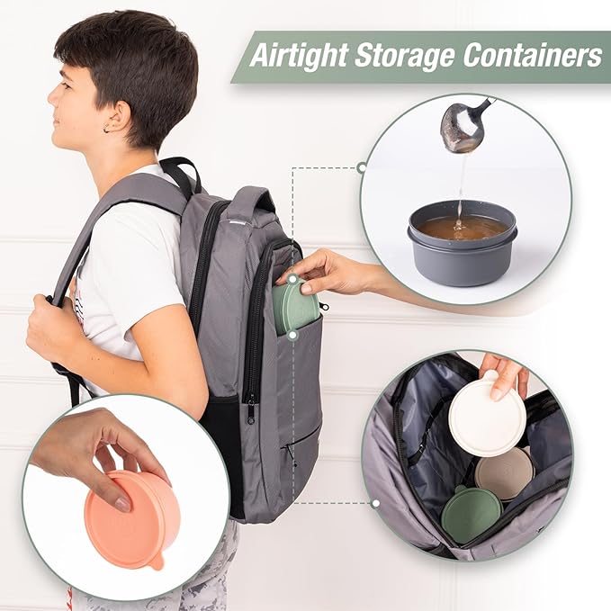 9 oz Small Round Food Storage Containers with Lids Set of 10, Airtight Leakproof Reusable, Plastic To Go Bento Box, Mini Lunch Box, Snack Storage Bowl, for Kitchen, Picnic (10)-CubbioJoy