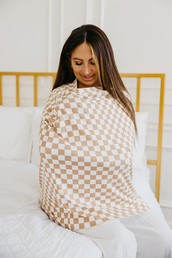 Copper Pearl Multi-Use Cover: Car Seat Covers, Nursing Cover, and Stroller Cover for Sun - Stretchy Fabric, All-Season Use, Stylish Designs, Easy Access for Moms - Rad-CubbioJoy