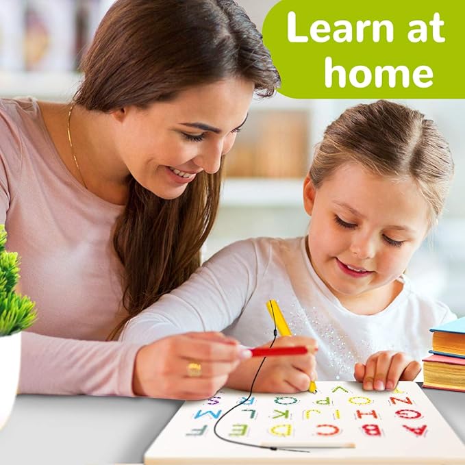 CozyBomB™ Double Sided Magnetic Letter Board - 2 in 1 Alphabet Magnets Tracing Board for Toddlers ABC Letters Uppercase & Lowercase Practicing Gifts for Boys Girls Birthdays Christmas Holidays-CubbioJoy