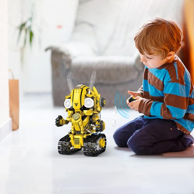 5 in 1 STEM RC Robot Building Kit, 673PCS Remote & App Controlled Jets Building Blocks Set, Robotic Technic Creative Toys, DIY Build Science Learning Gift for Boys Girls Age 6 7 8 9 10 11 12+-CubbioJoy