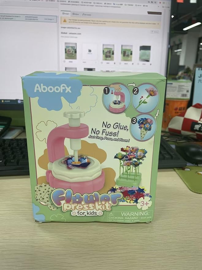 Aboofx Fabric Flower Bouquet Toys for Girls 3 4 5 6 7 8 Years Old, Flower Making Kit for Kids Age 3 4 5 6 7 8, Educational DIY Flowers Press Craft Kit Toy for Girls Birthday Holiday Party Xmas Gifts-CubbioJoy