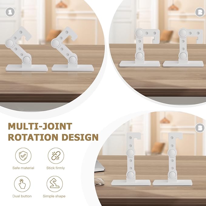 Child Proof Door Lever Lock - Door Locks for Kids Safety - Door Knob Child Proof - Baby Proofing 3M Adhesive - Door Handle Child Proof - White Baby Safety Locks for Toddlers - 2 Pack-CubbioJoy