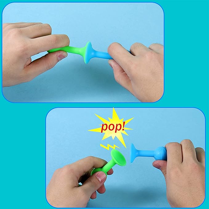 48 Piece Suction Cup Toys Construction Set, Silicone Building Blocks DIY Blocks - Sucker Toy are Fun Bath Toys, Fidget Toys for Toddlers 1-3 Old Boys and Girls-CubbioJoy